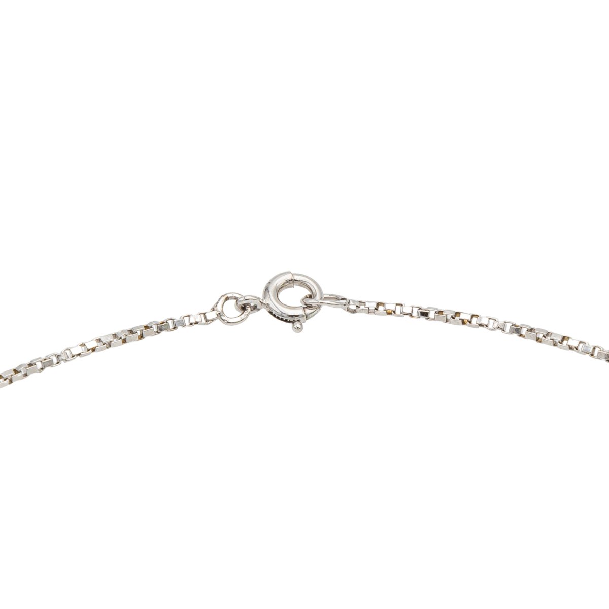 Collier Pendentif Or Blanc Emeraude - Castafiore