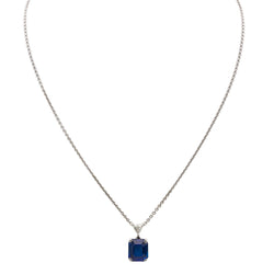 Collier Pendentif Or blanc Saphir - Castafiore