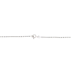Collier Pendentif or gris 18k avec Spessartite cabochon et Diamants princesses et brillants. - Castafiore