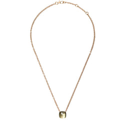 Collier Pendentif POMELLATO "Knot" en or blanc, or rose et prasiolite - Castafiore