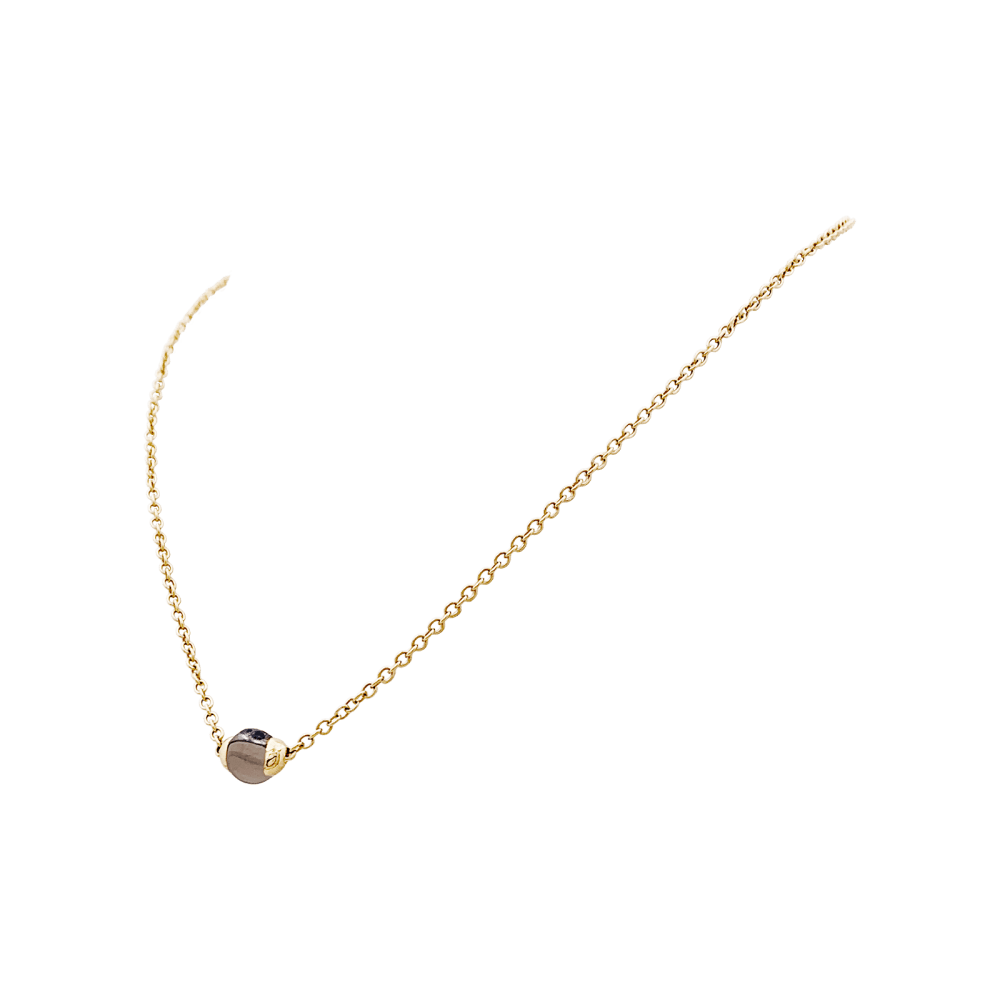Collier Pendentif POMELLATO "M'ama non M'ama" en or rose, pierre de lune, argent et saphirs - Castafiore