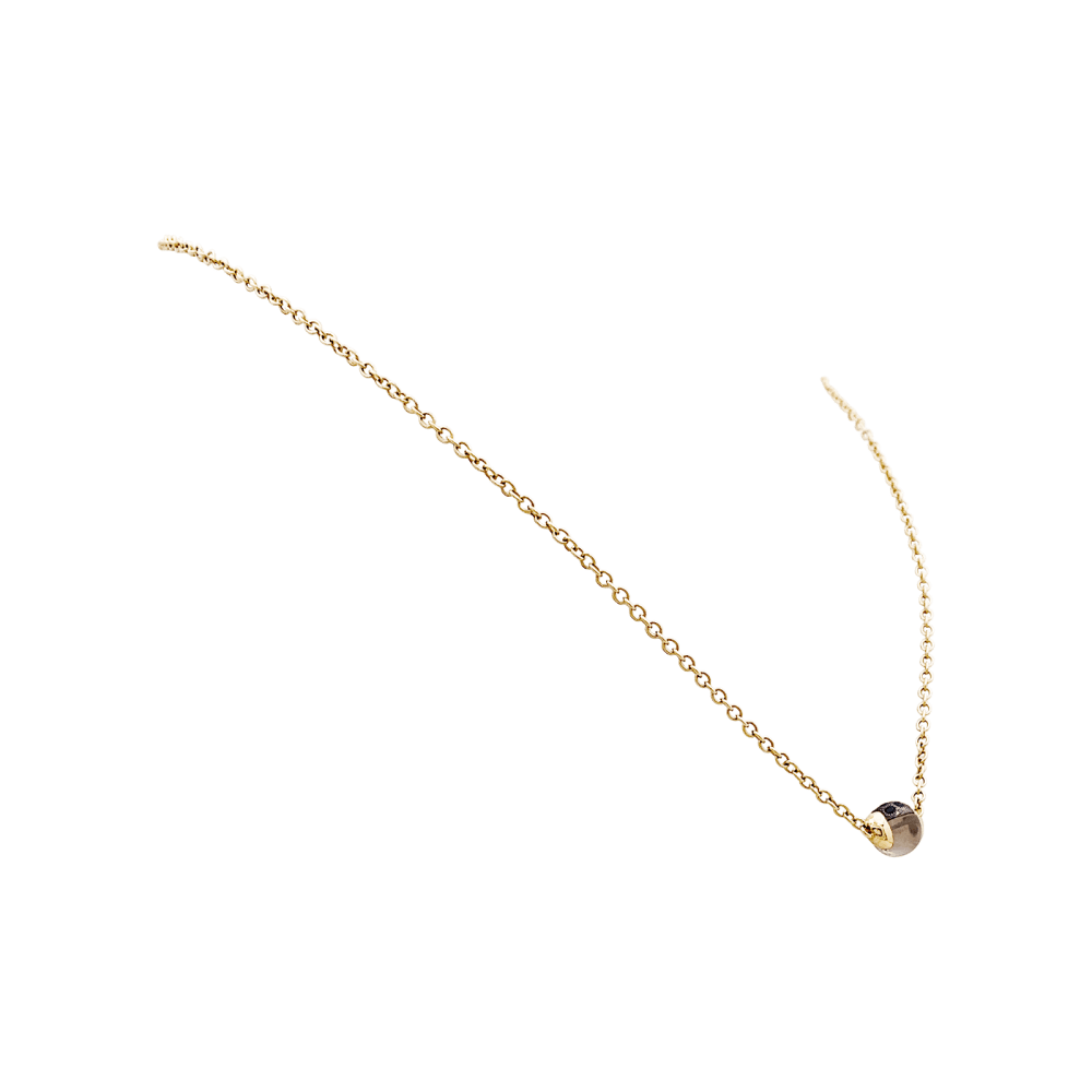 Collier Pendentif POMELLATO "M'ama non M'ama" en or rose, pierre de lune, argent et saphirs - Castafiore