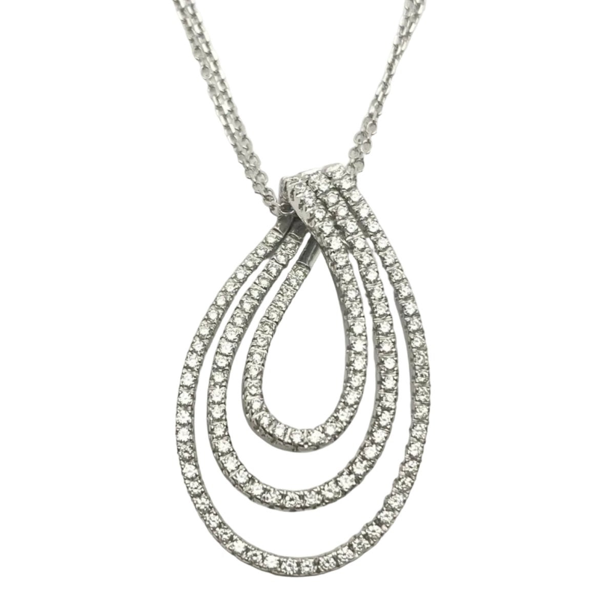 Collier Pendentif RAIMA en or blanc et diamants - Castafiore