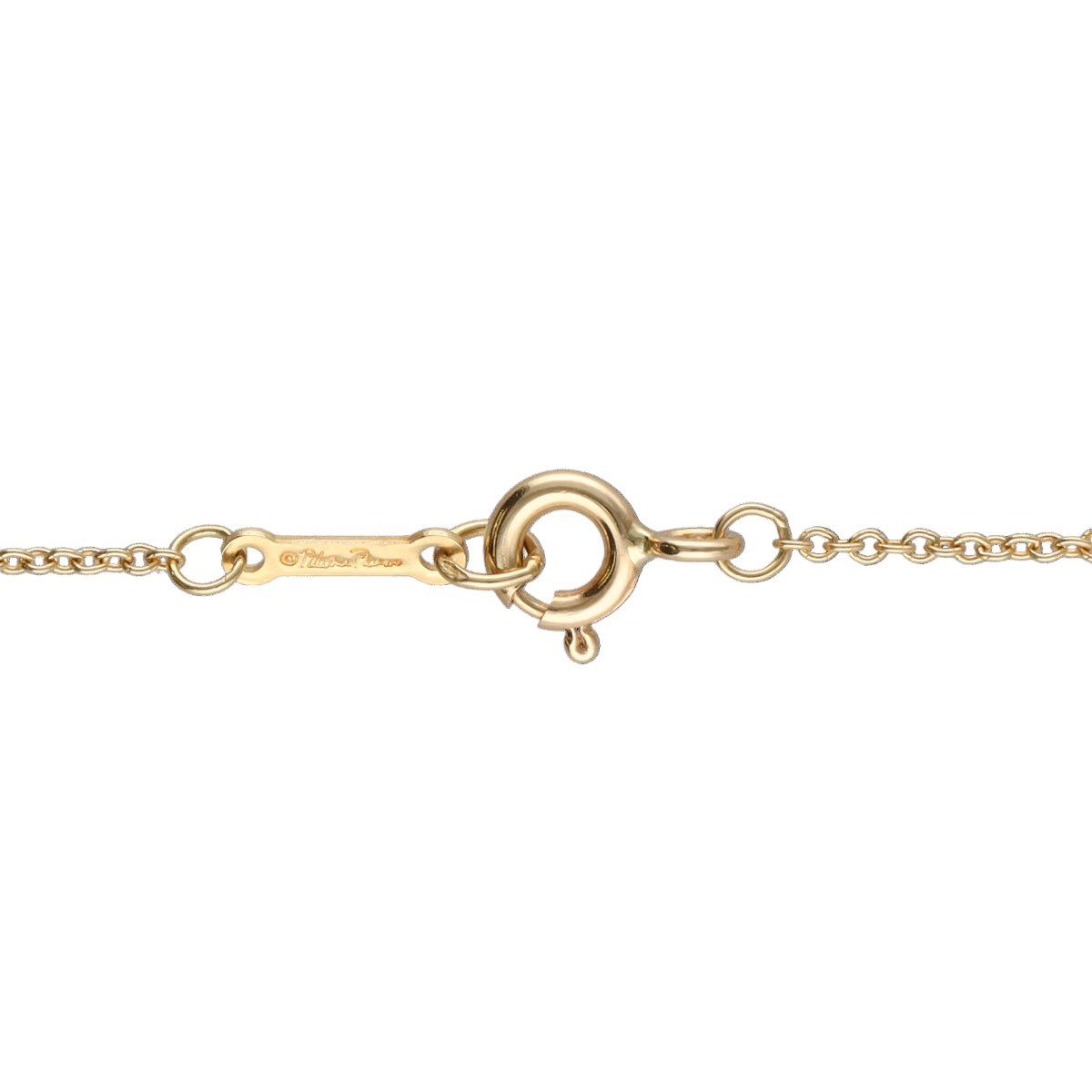 Collier Pendentif TIFFANY & CO. "Feuille d'Olive" en or jaune et diamant - Castafiore