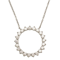 Collier Pendentif TIFFANY & CO. "Open Circle" en platine et diamants - Castafiore