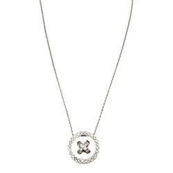 Collier Pendentif VAN CLEEF & ARPELS "Boutonnière" en or blanc et diamants - Castafiore
