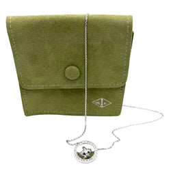 Collier Pendentif VAN CLEEF & ARPELS "Boutonnière" en or blanc et diamants - Castafiore