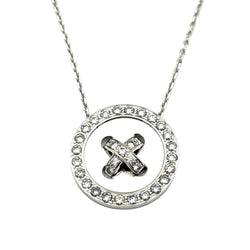 Collier Pendentif VAN CLEEF & ARPELS "Boutonnière" en or blanc et diamants - Castafiore