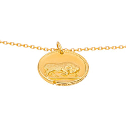 Collier Pendentif VAN CLEEF & ARPELS "Zodiaque Arietis" en or jaune - Castafiore