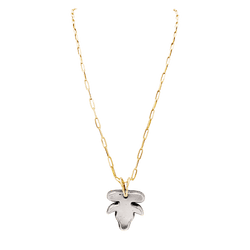 Collier Pendentif ZOLOTAS en or jaune et argent - Castafiore