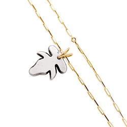 Collier Pendentif ZOLOTAS en or jaune et argent - Castafiore