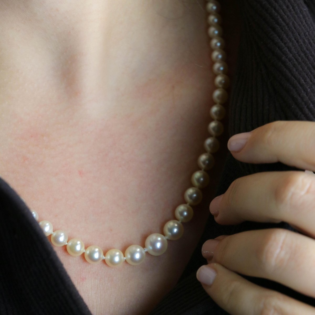 Collier Perles BOUCHERON en or blanc - Castafiore