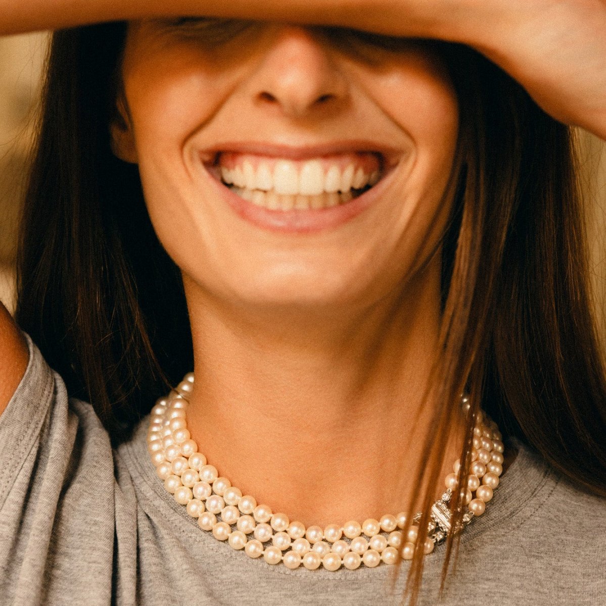 Collier Perles CARTIER en or blanc, platine et diamants - Castafiore