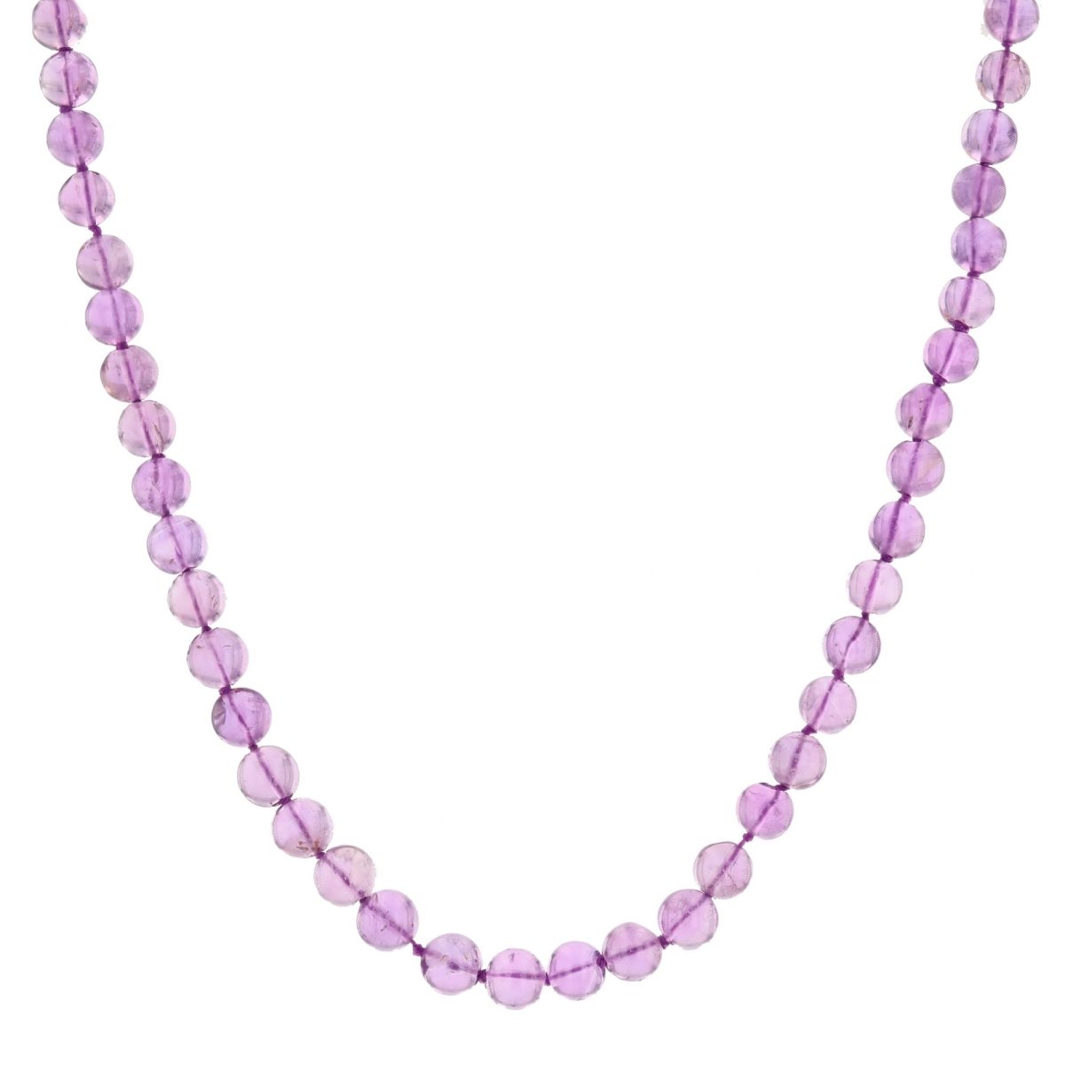 Collier Perles en or jaune et améthyste - Castafiore
