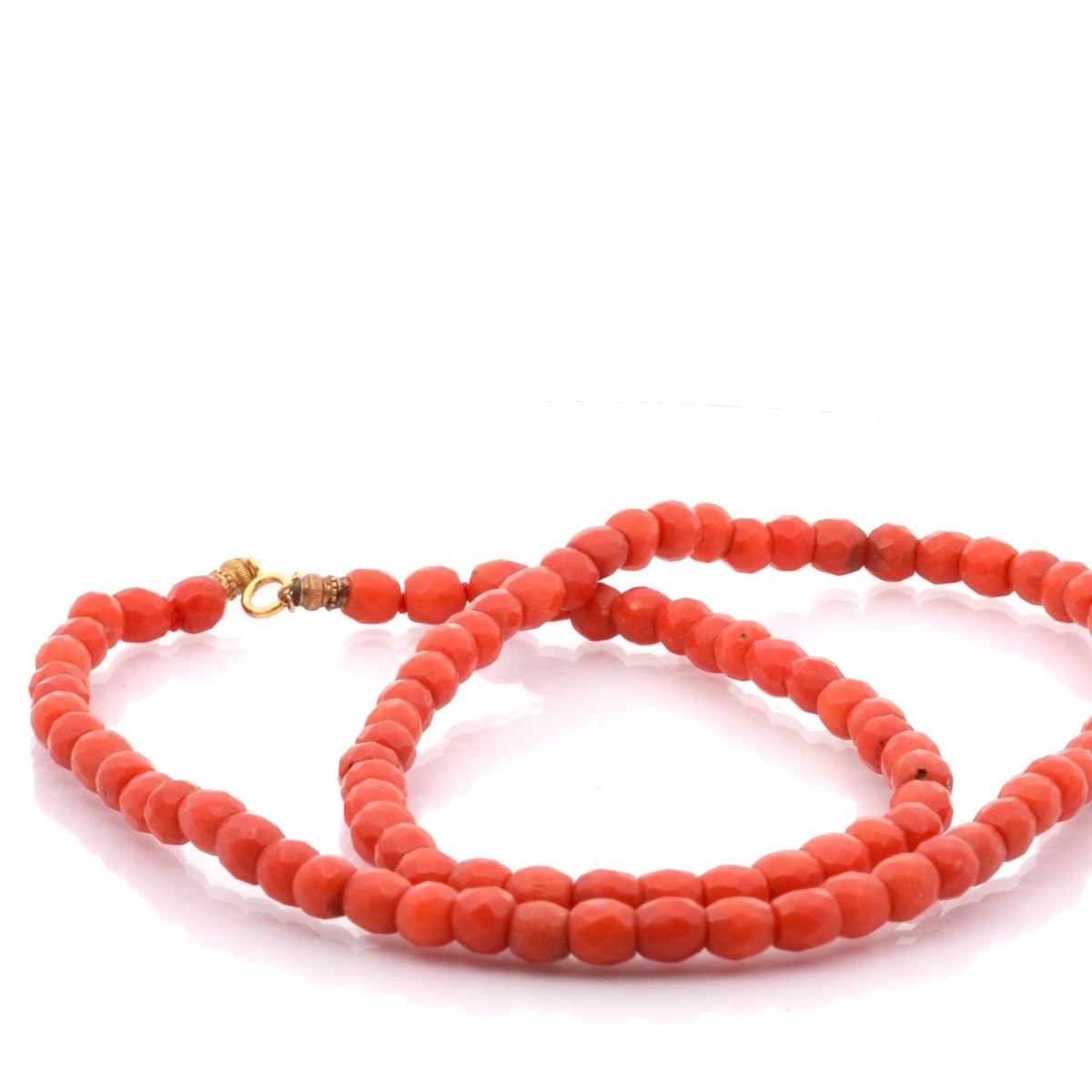 Collier Perles en or jaune et corail - Castafiore