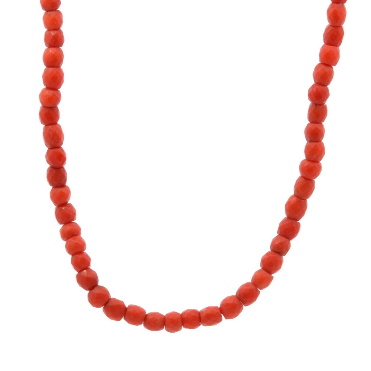 Collier Perles en or jaune et corail - Castafiore