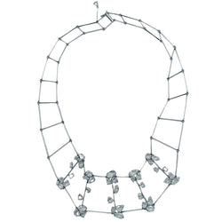 Collier plastron en or blanc et diamants - Castafiore