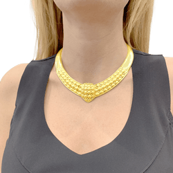 Collier Plastron en or jaune - Castafiore