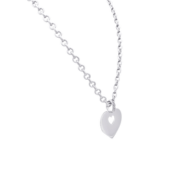 Collier Poiray "Coeur Secret" or blanc, diamants. - Castafiore
