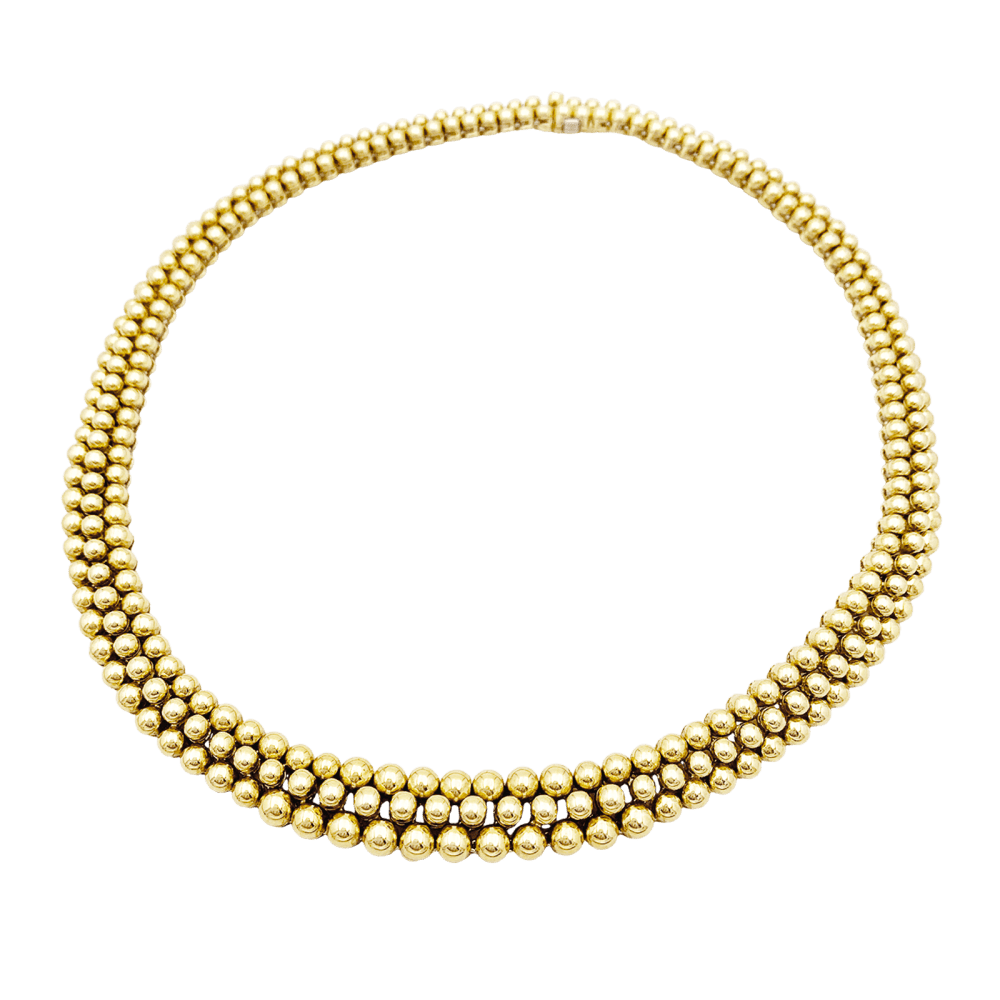 Collier Ras de Cou BOUCHERON "Grains de Raisin" en or jaune - Castafiore