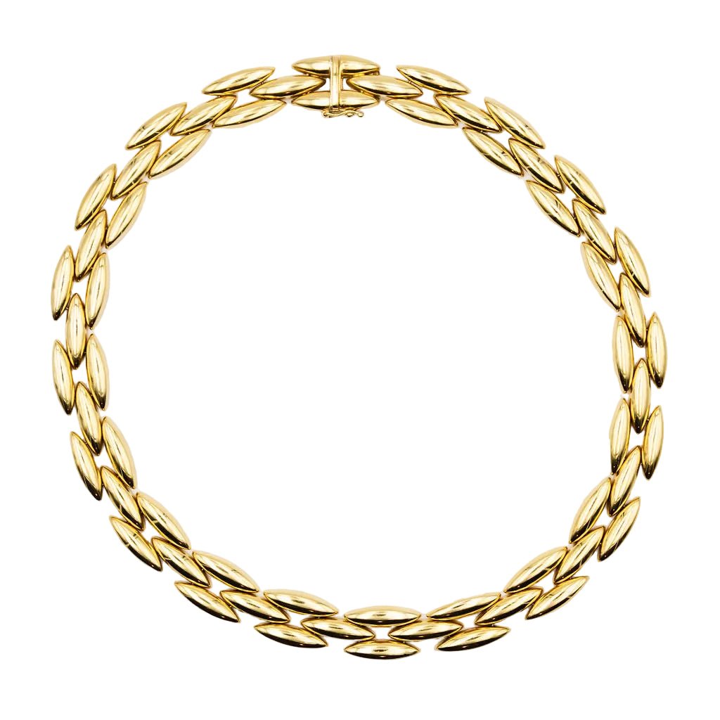 Collier Ras de Cou CARTIER "Gentiane" en or jaune - Castafiore