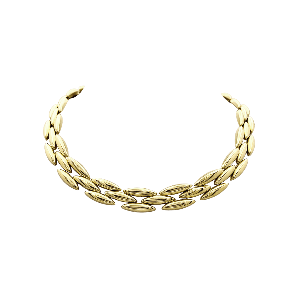 Collier Ras de Cou CARTIER "Gentiane" en or jaune - Castafiore