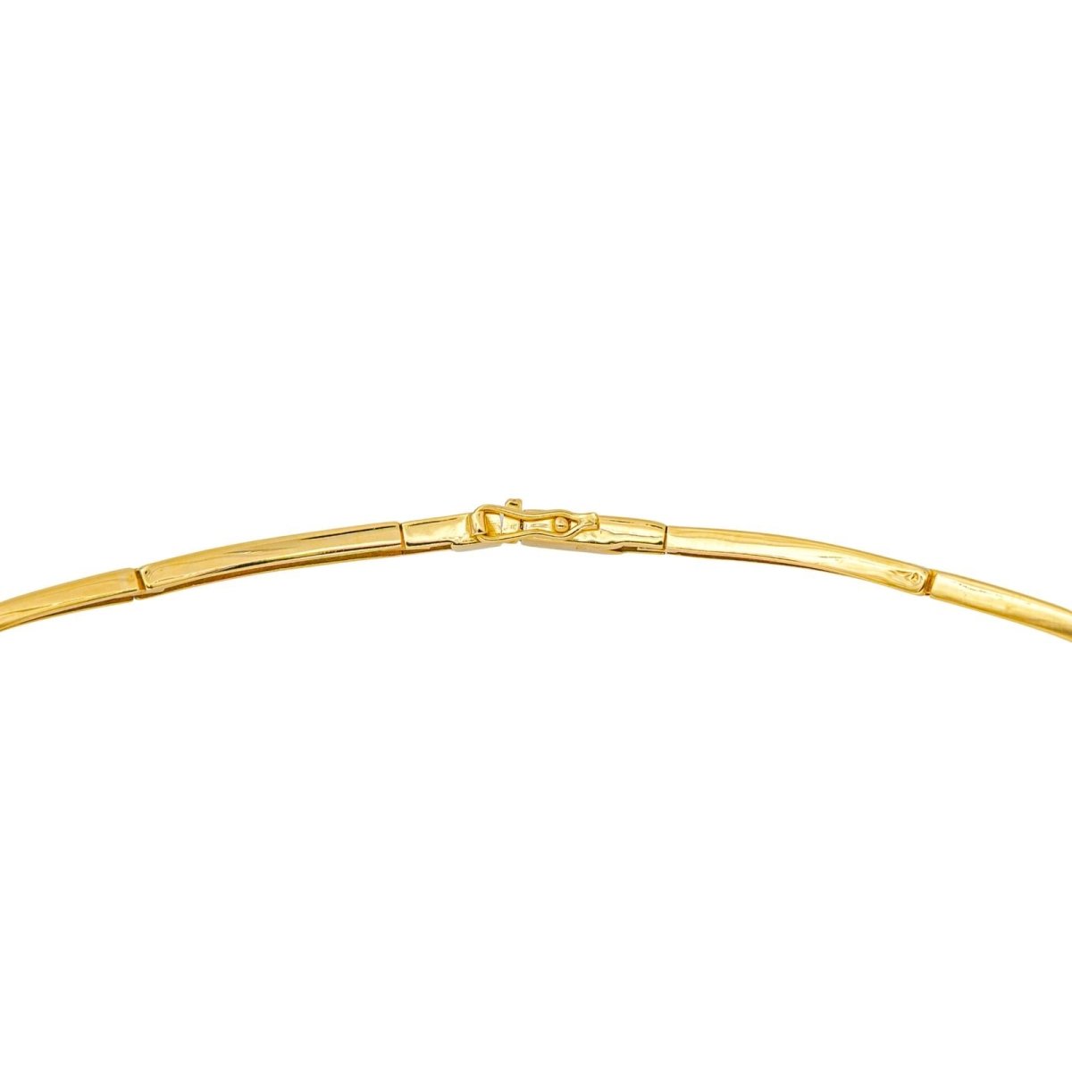 Collier Ras de Cou en or jaune, émeraudes et diamants - Castafiore