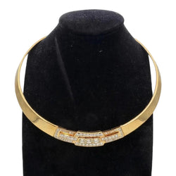 Collier Ras de Cou en or jaune et diamants - Castafiore