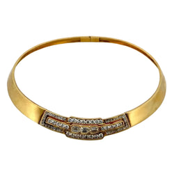 Collier Ras de Cou en or jaune et diamants - Castafiore