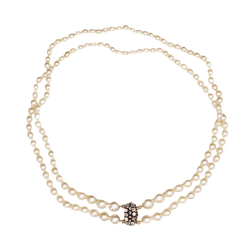 Collier Ras de Cou en or jaune et perles - Castafiore