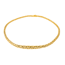 Collier Ras de Cou en or jaune et saphir - Castafiore