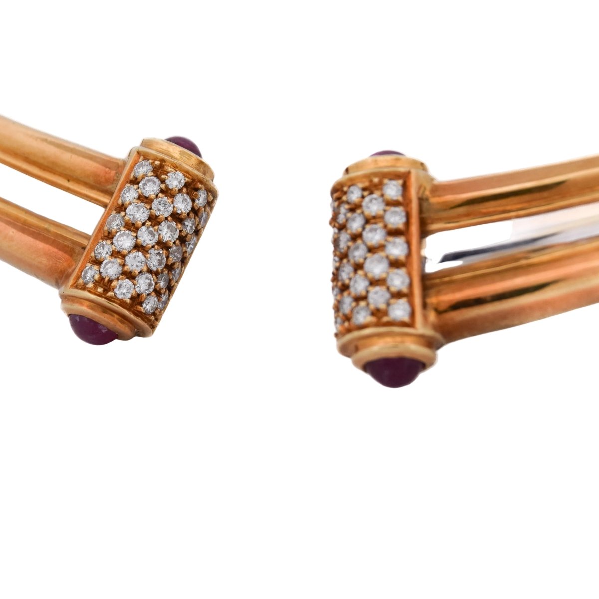 Collier Ras de Cou PIAGET en or jaune, rubis et diamants - Castafiore