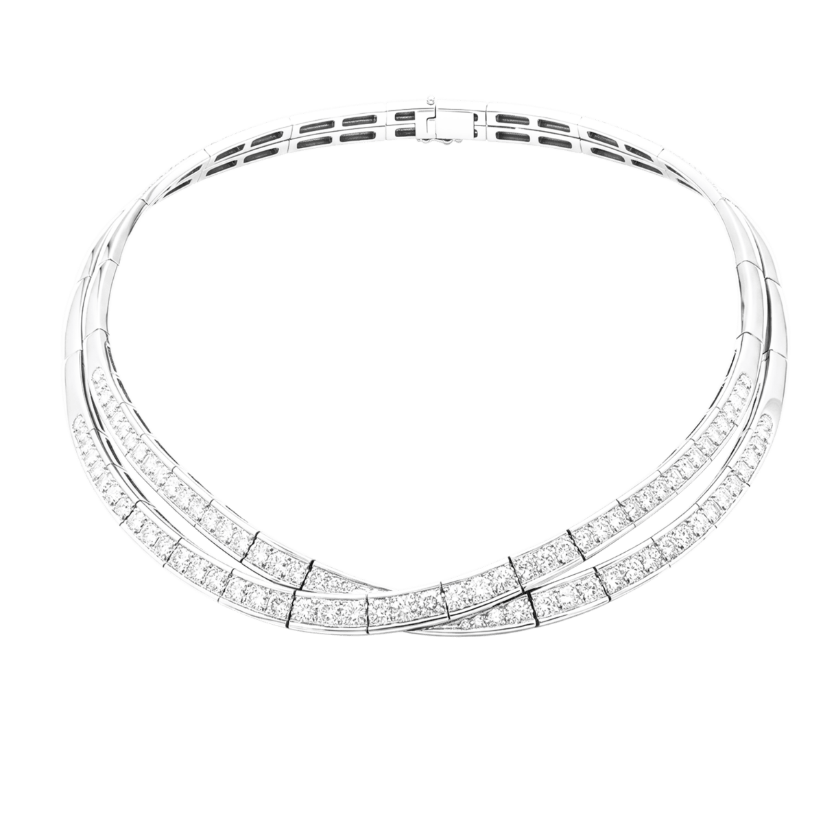 Collier Ras de Cou VAN CLEEF & ARPELS "Avignon" en or blanc et diamants - Castafiore