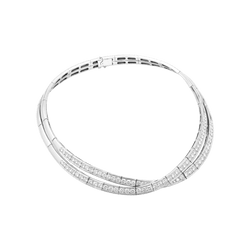 Collier Ras de Cou VAN CLEEF & ARPELS "Avignon" en or blanc et diamants - Castafiore