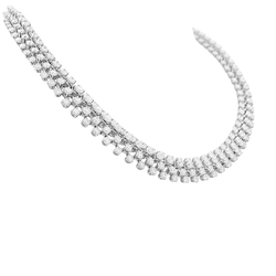 Collier Rivière BOUCHERON "Angélique" en or blanc et diamants - Castafiore