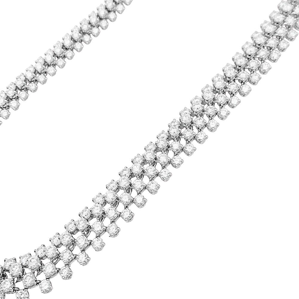 Collier Rivière BOUCHERON "Angélique" en or blanc et diamants - Castafiore