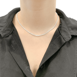 Collier Rivière en or blanc et diamants - Castafiore