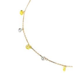 Collier Rivière LA BRUNE ET LA BLONDE "Confetti" en or jaune, saphirs jaunes et diamants - Castafiore