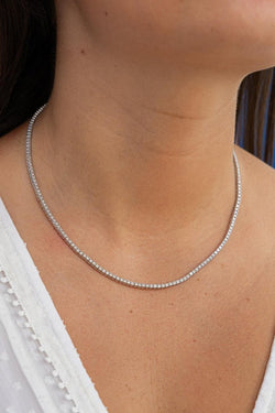 Collier Rivière Or blanc Diamant - Castafiore