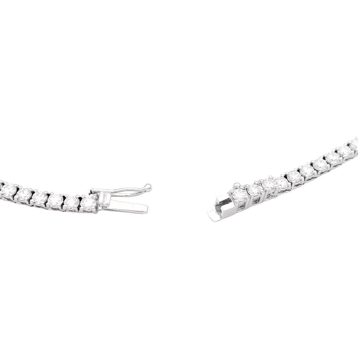 Collier rivière or blanc et diamants. - Castafiore