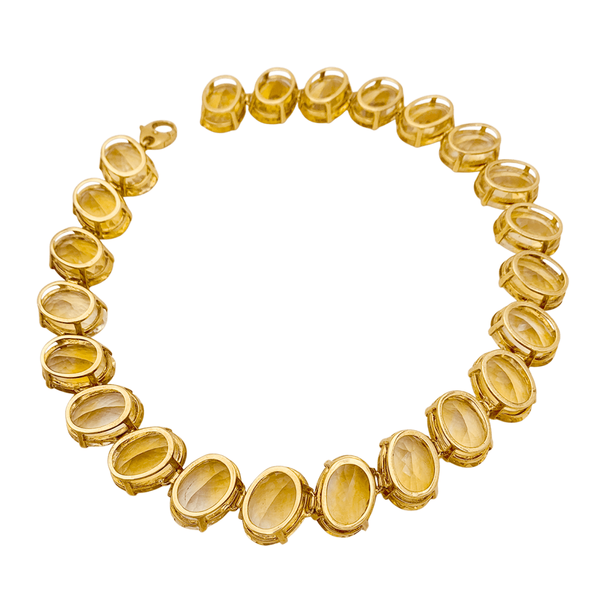 Collier Rivière or jaune et citrines - Castafiore
