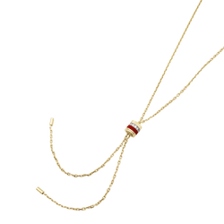 Collier Sautoir BOUCHERON "Cravate Quatre Red Edition" en or blanc, or jaune, or rose, céramique et diamants - Castafiore