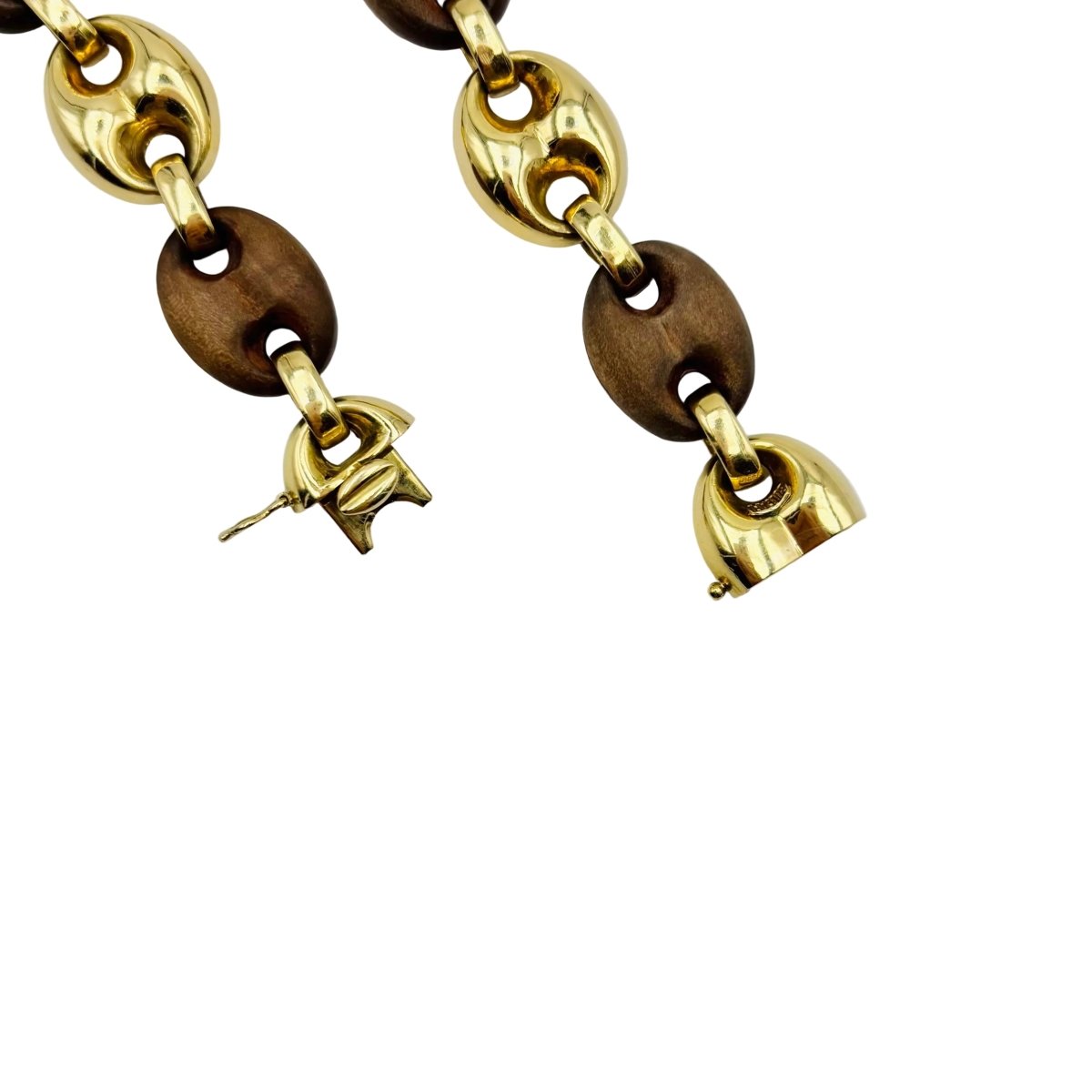 Collier Sautoir BULGARI en or jaune et bois - Castafiore