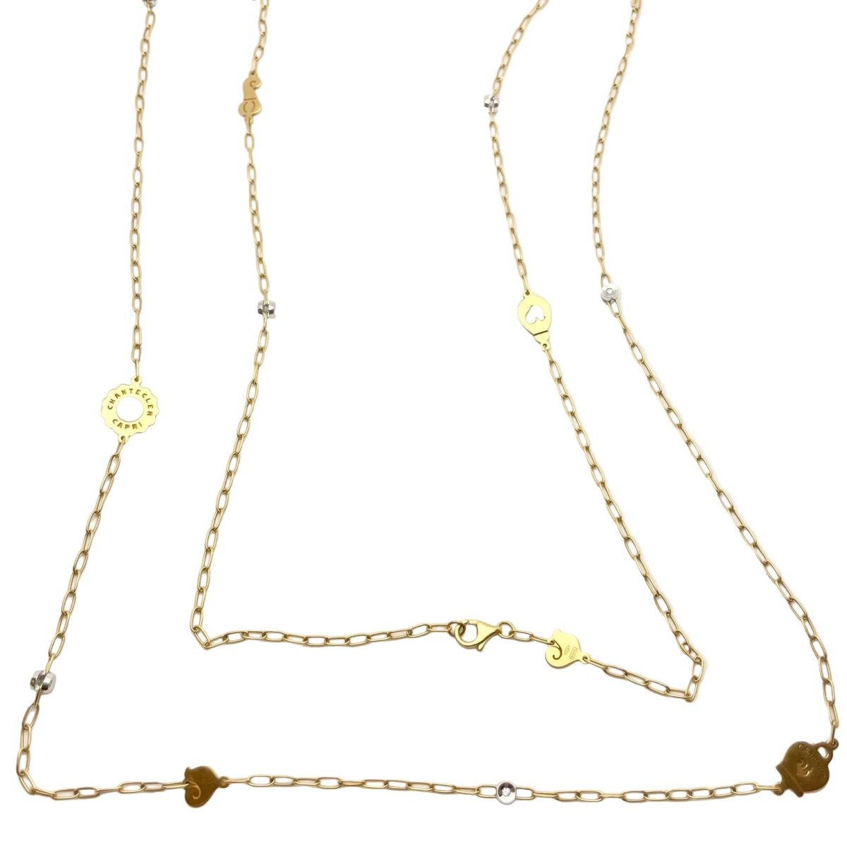 Collier Sautoir CHANTECLER en or blanc, or jaune et diamants - Castafiore