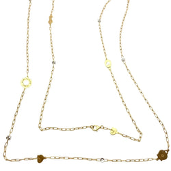 Collier Sautoir CHANTECLER en or blanc, or jaune et diamants - Castafiore