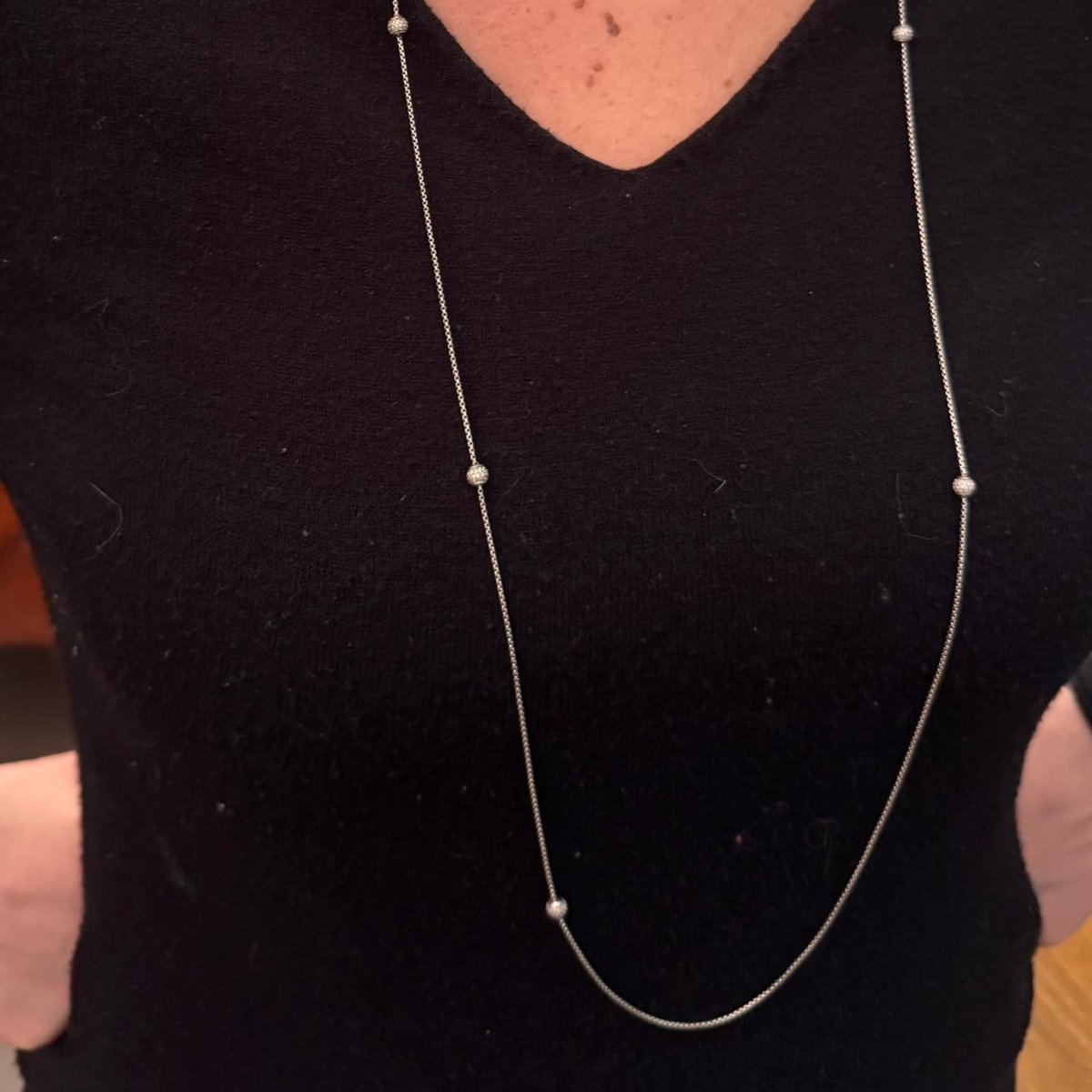 Collier Sautoir DAVID YURMAN en argent et diamants - Castafiore
