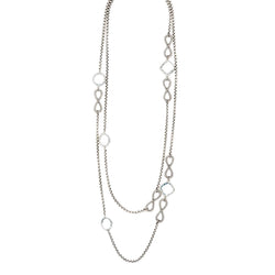 Collier Sautoir DAVID YURMAN en argent et topazes bleues - Castafiore
