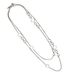 Collier Sautoir DAVID YURMAN en argent et topazes bleues - Castafiore