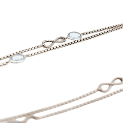 Collier Sautoir DAVID YURMAN en argent et topazes bleues - Castafiore