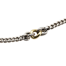 Collier Sautoir DAVID YURMAN "Gradient Curb Chain" en argent et or jaune - Castafiore